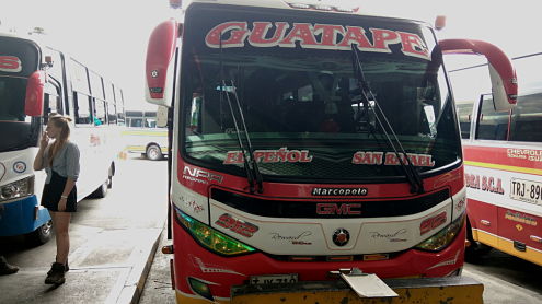 Bus to Guatape available from the north bus terminal in Medellin